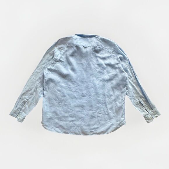 Timberland Long Sleeve Button Down Shirt Mens Size 3XL Light Blue 100% Linen - Picture 4 of 11